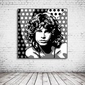 Pop Art Jim Morrison Poster in lijst - 70 x 70 cm Fotopapier Mat 180 gr Framed - Popart Wanddecoratie