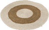 Tapijt | jute | wit - naturel | 120x120x (h)1 cm