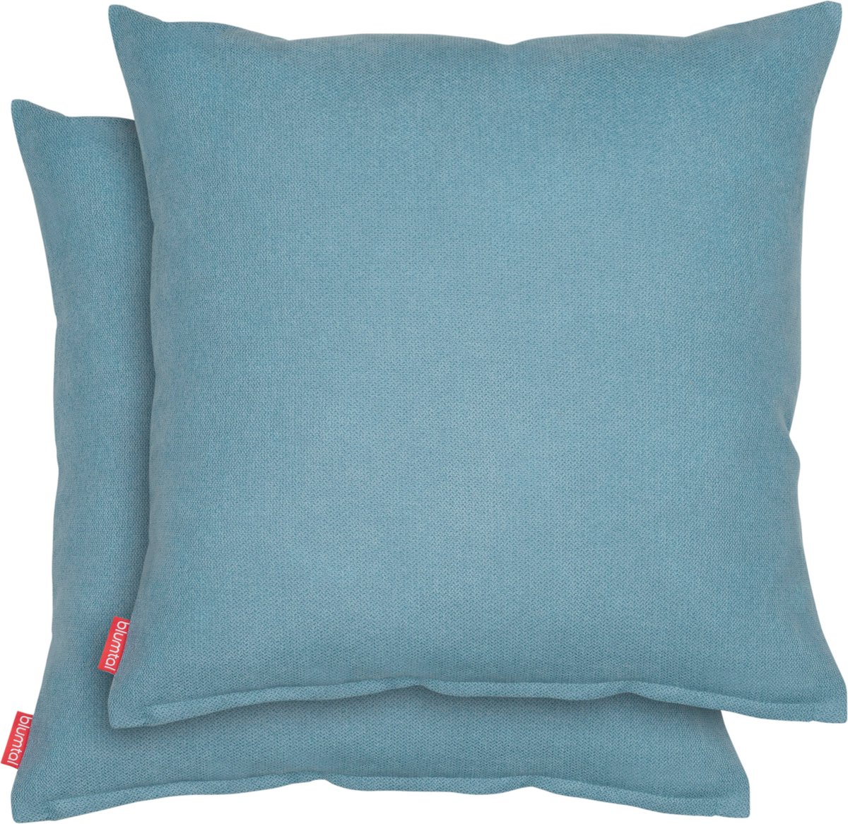 Blumtal Chenille Kussenslopen - Set van 2 - Zacht en met Blinde Rits - Kussenhoes 45 x 45, Storm Blue - Blauw