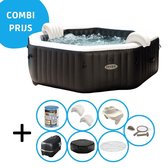 Intex - Jet & Bubble Deluxe - Jacuzzi - 201 x 71 cm - Zwart - Inclusief toebehoren