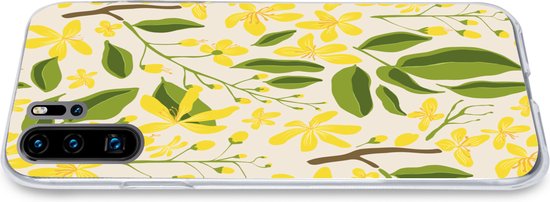 Coque Huawei P30 Pro - Bloem - Jaune - Motifs - Coque de téléphone en Siliconen