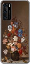 Telefoonhoesje Geschikt voor Huawei P40 hoesje - Stilleven met bloemen - Kunst - Oude meesters - Siliconen Telefoonhoesje Telefoonhoesje
