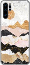 Coque Huawei P30 Pro - Marbre - Or - Pastel - Siliconen