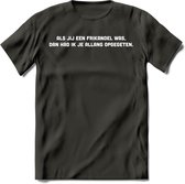 Als Jij Een Frikandel Was... - Snack T-Shirt | Grappig Verjaardag Kleding Cadeau | Eten En Snoep Shirt | Dames - Heren - Unisex Tshirt | - Donker Grijs - 3XL