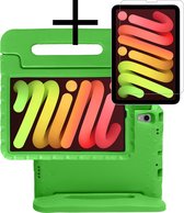 Hoesje Geschikt voor iPad Mini 6 Hoesje Kinderhoes Shockproof Hoes Kids Case Met Screenprotector - Groen