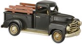 Tinnen model - Zwarte Pick Up Truck - Klassieke auto - 11,4 cm hoog