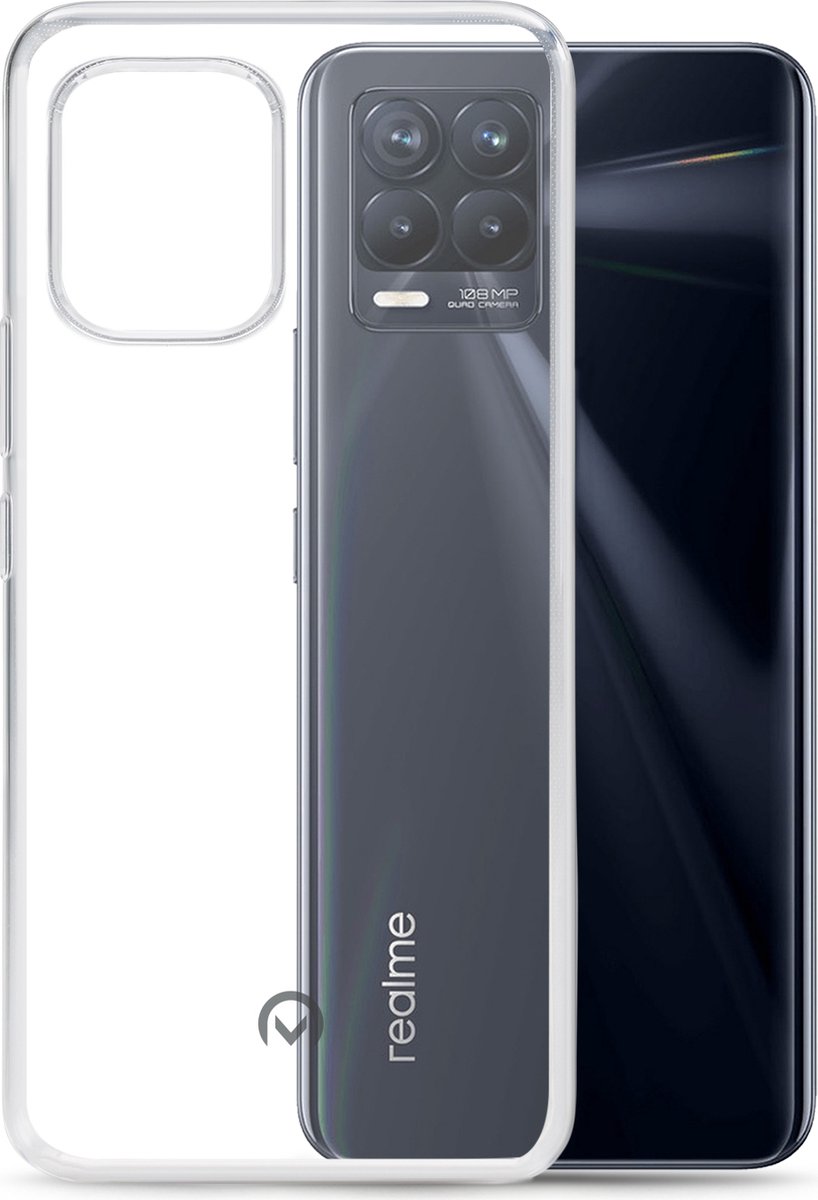 Mobilize Doorzichtig Hoesje geschikt voor Realme 8 Telefoonhoesje Flexibel TPU | Mobilize Gelly Backcover | Doorzichtig Telefoonhoesje 8 | 8 Case | Back Cover - Transparant
