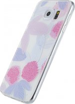 Xccess Rubber Case Samsung Galaxy S6 Transparent / Floral Pink