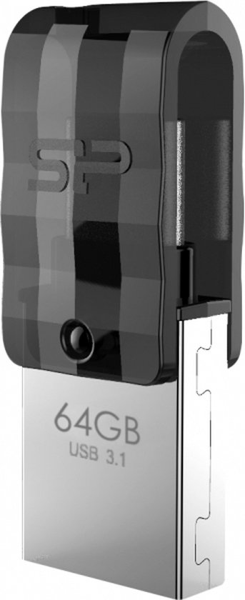 USB stick Silicon Power Mobile C31 Black/Silver 64 GB