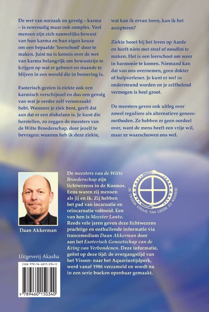 Ziekte, karma en de weg naar genezing - back cover