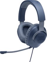 JBL Quantum 100 Blauw - Gaming Headset - Bedraad - Over Ear - PS4/PS5, PC, Xbox & Nintendo Switch