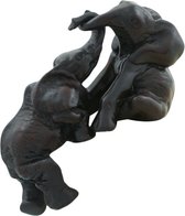Beeld - Olifant pull up polystone 18cm - Polystone Sawahasa  - Thailand - Fairtrade