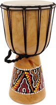 Bongo Drum - Multicolor detail - Hout - 25x14x14xcm - Sarana - Indonesie - Fairtrade