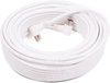 Benson Coax Kabel - Haakse Stekkers - 15 meter - Wit