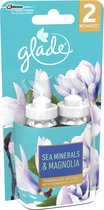 Glade Luchtverfrisser Sense & Spray Navul Duo Sea Minerals & Magnolia 2x18 ml