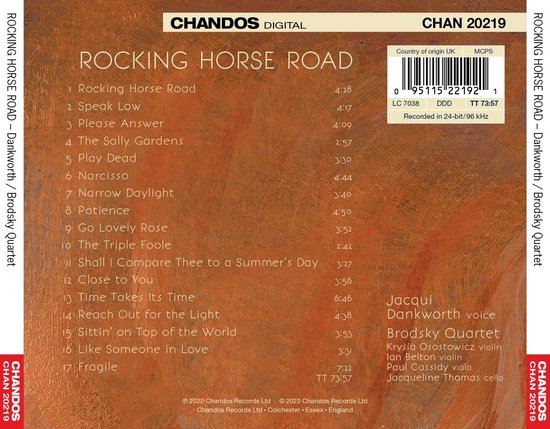 Achterkant van de CD hoes met tracklist, artiesten en barcode.