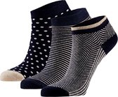 Apollo | Bamboe dames sneakersokken fashion | Marine | 6 Paar | Maat 35/38 | Naadloos | Enkelsokken