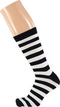 Feest sokken met strepen | marine blauw|wit 36/41 | Gekleurde sokken | Carnaval | Party sokken dames | Apollo