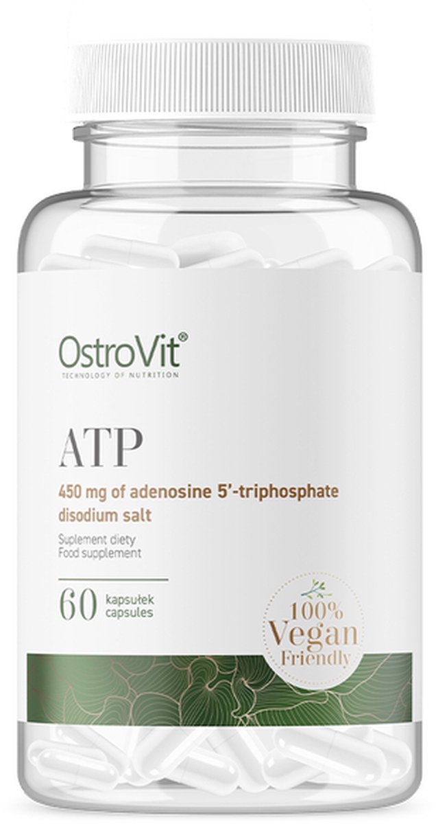 Goedkoopste Supplementen - ATP Adenosine 5’-triphosphate - Vegan - 60 Capsules OstroVit