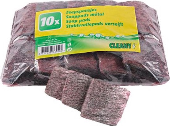 Staalwol sponsjes - 10 stuks sterke staalrolletjes | Daily Style