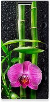 Hoesje Geschikt voor Samsung Galaxy S22 Ultra Wallet Bookcase Orchidee