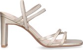 Sacha - Dames - Gouden hak sandalen met bandjes - Maat 39