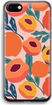 Case Company® - iPhone SE 2020 hoesje - Perzik - Soft Case / Cover - Bescherming aan alle Kanten - Zijkanten Transparant - Bescherming Over de Schermrand - Back Cover