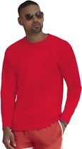 Fruit of the Loom t-shirt lange mouw XL rood