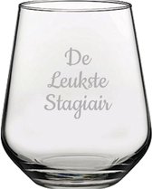 Gegraveerde Drinkglas 42,5cl De Leukste Stagiair