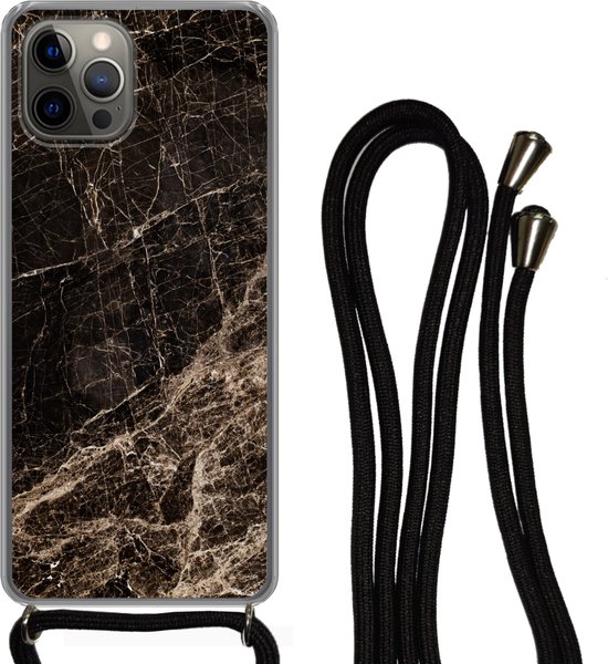 Coque iPhone 13 Pro Max - Marbre - Or - Luxe - Siliconen