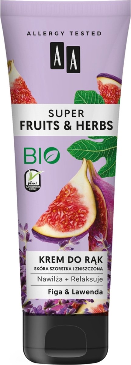 Aa - Super Fruits & Herbs Hand Cream Fig And Lavender 100Ml
