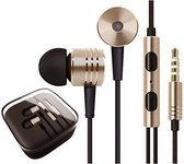 Metalen koptelefoon met microfoon en volumeregeling - In ear koptelefoon - Goud