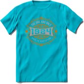 1924 The One And Only T-Shirt | Goud - Zilver | Grappig Verjaardag En Feest Cadeau | Dames - Heren | - Blauw - M