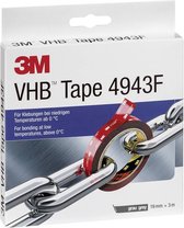 3M 4943F 4943193 Dubbelzijdige tape 4943F Grijs (l x b) 3 m x 19 mm 1 stuk(s)