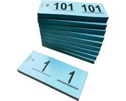 DULA Garderobenummers - Nummerblocks - Lootjes - Blauw