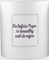 Akyol - De liefste papa is toevallig wel de mijne Mok met opdruk - papa/vader - Dad - Vaderdag - 350 ML inhoud