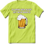 Ik Drink Bier Alsof Het Mijn Baan Is T-Shirt | Bier Kleding | Feest | Drank | Grappig Verjaardag Cadeau | - Groen - M