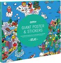 OMY - Atlas plus stickers - kleurplaat XXL voor jong en oud