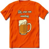 De Soep Van Vandaag T-Shirt | Bier Kleding | Feest | Drank | Grappig Verjaardag Cadeau | - Oranje - XL