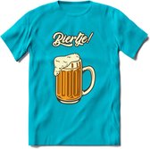 Biertje! T-Shirt | Bier Kleding | Feest | Drank | Grappig Verjaardag Cadeau | - Blauw - L
