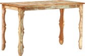 Decoways - Eettafel 120x60x76 cm massief gerecycled hout