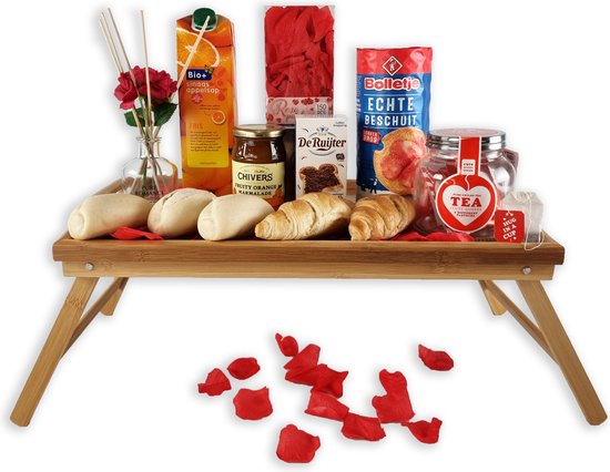 Goodmorning Love ontbijtpakket – Valentijn – Liefde – Moederdag – cadeautje voor hem - liefdesgeschenk – Moederdag pakket- cadeaupakket – romantisch cadeau