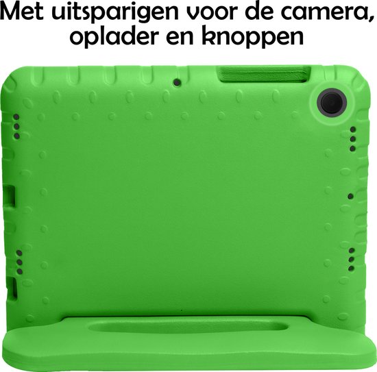 Hoes - Geschikt voor Samsung Galaxy Tab A8 - Met Screenprotector - Kinderhoes Shockproof Bumper - Kidsproof Case - Tablet Hoesje - Kinder Hoesje Cover - Groen