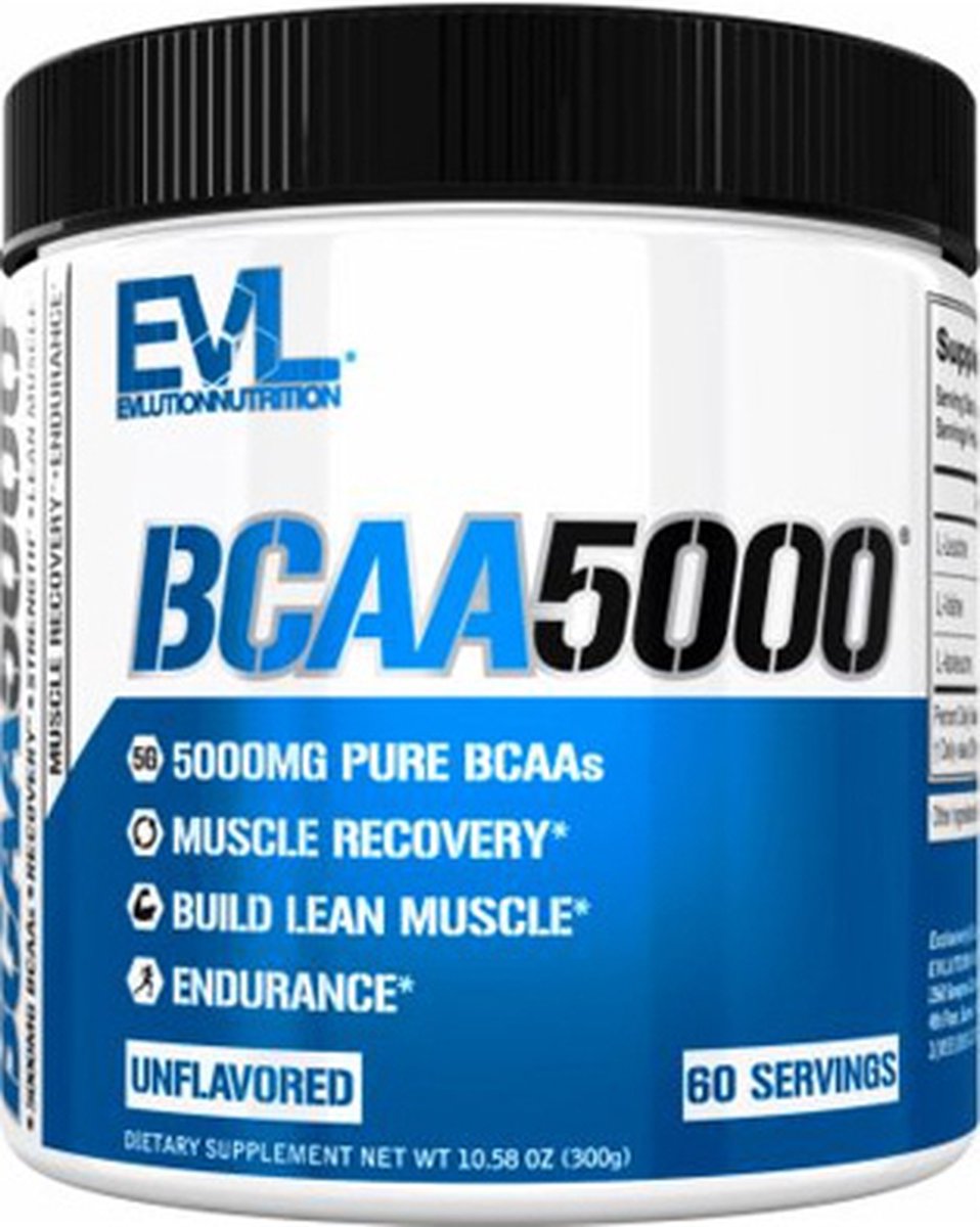 EVL Nutrition BCAA 5000 - Unflavored (60 serv) Standard - Aminozuren - BCAA