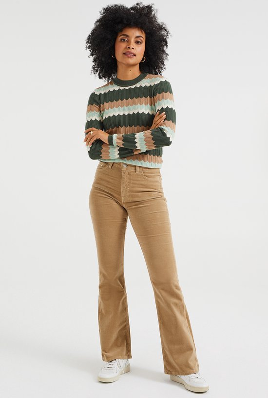 WE Fashion Dames flared corduroy broek | bol.com