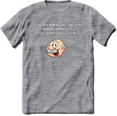 Iedereen mag het weten T-Shirt | Grappig Abraham 50 Jaar Verjaardag Kleding Cadeau | Dames – Heren - Donker Grijs - Gemaleerd - S