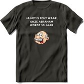 Ja het is echt waar T-Shirt | Grappig Abraham 50 Jaar Verjaardag Kleding Cadeau | Dames – Heren - Donker Grijs - L