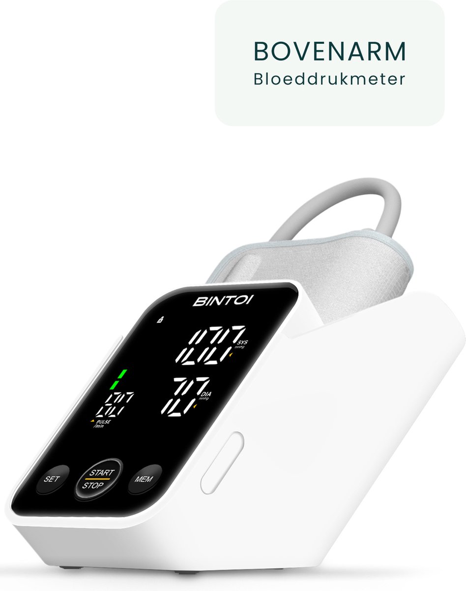 Bintoi® BX400 - Bloeddrukmeter Bovenarm - Hartslagmeter - Incl. Batterijen - 2 Gebruikers - BINTOI