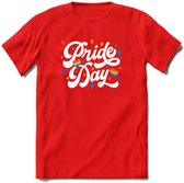 Pride Day | Pride T-Shirt | Grappig LHBTIQ+ / LGBTQ / Gay / Homo / Lesbi Cadeau Shirt | Dames - Heren - Unisex | Tshirt Kleding Kado | - Rood - S