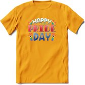 Pride Day | Pride T-Shirt | Grappig LHBTIQ+ / LGBTQ / Gay / Homo / Lesbi Cadeau Shirt | Dames - Heren - Unisex | Tshirt Kleding Kado | - Geel - XL